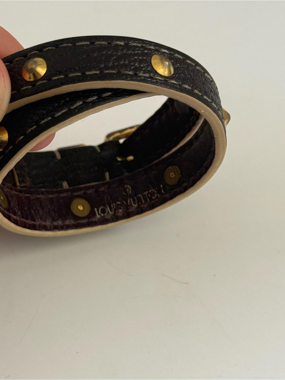 Louis Vuitton Suhali Stud Leather Black bracelet 🌟 - Picture 5 of 8